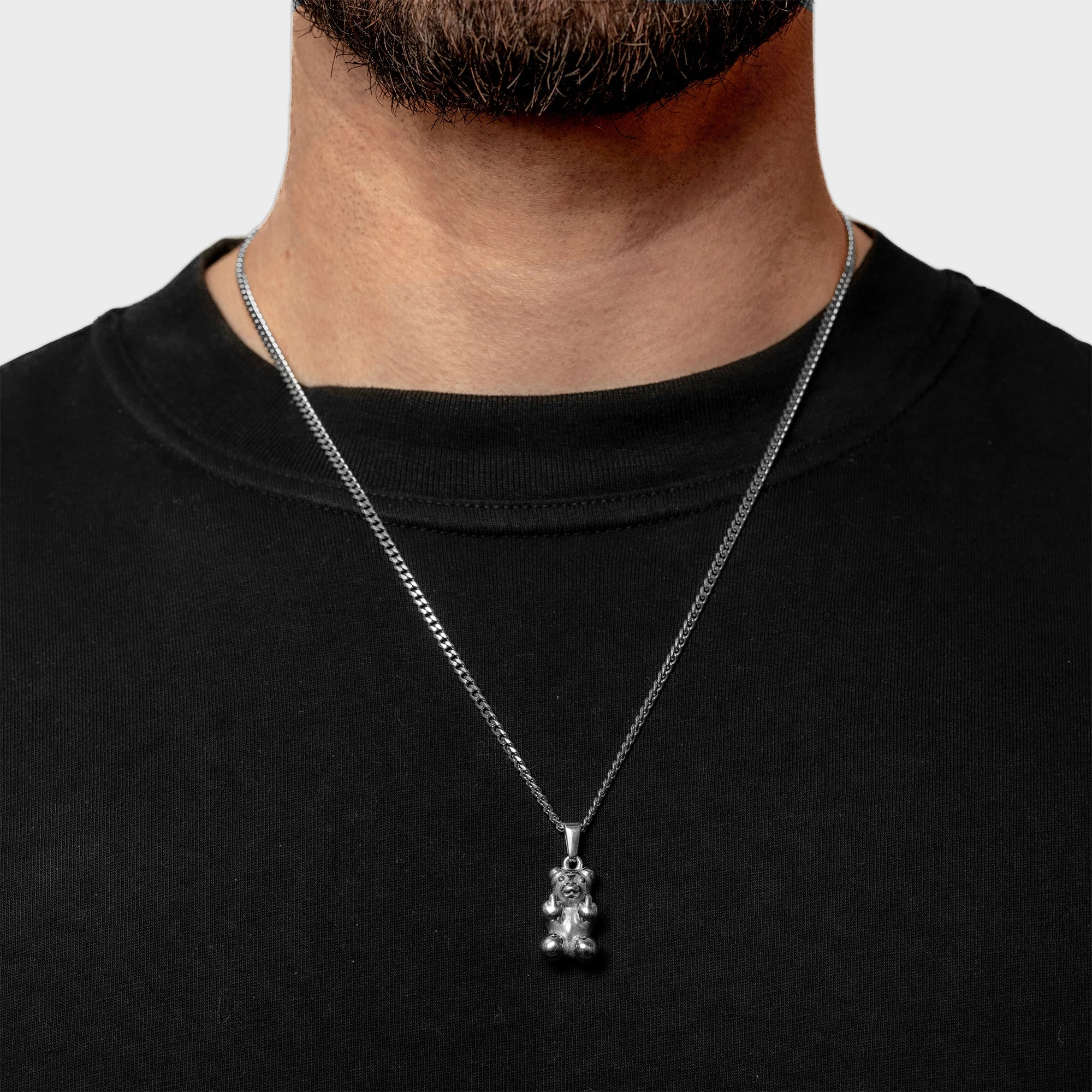 PANDANTIV - OFFENSIVE BEAR (ARGINTIU)