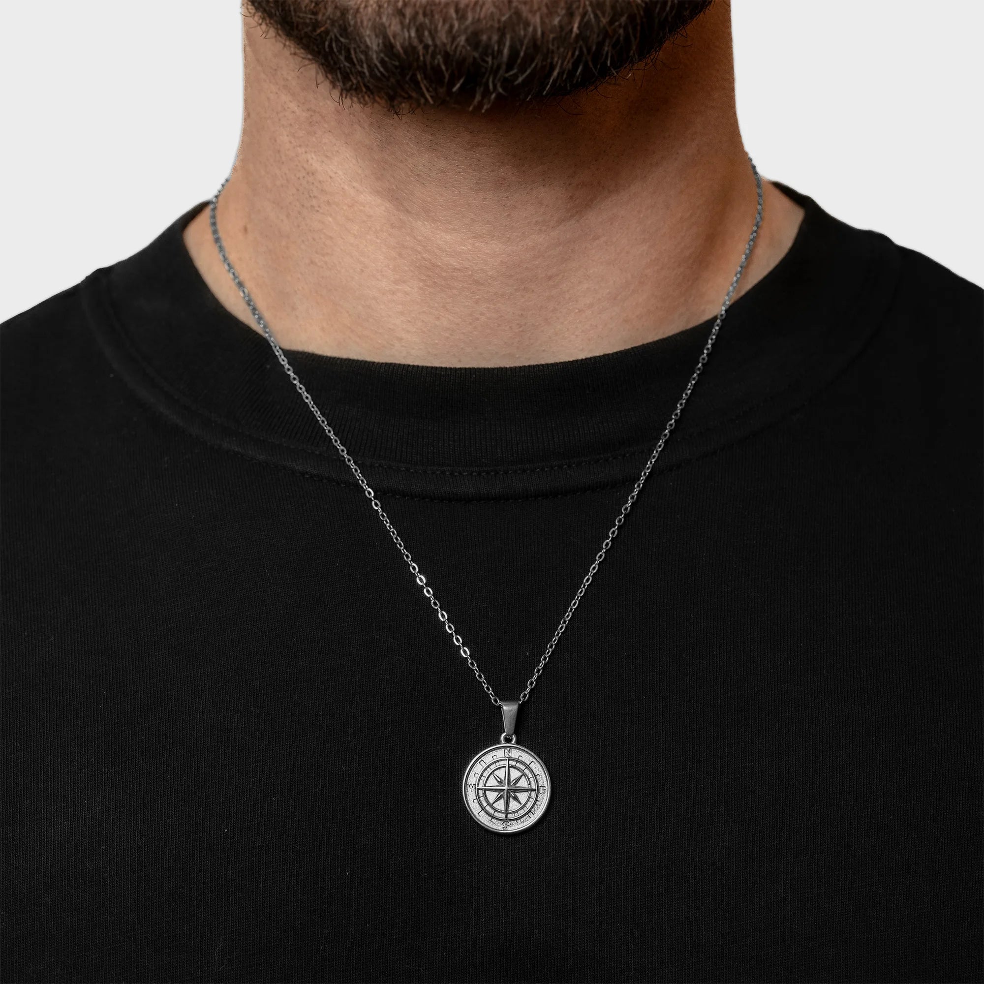 PANDANTIV - COMPASS (ARGINTIU)