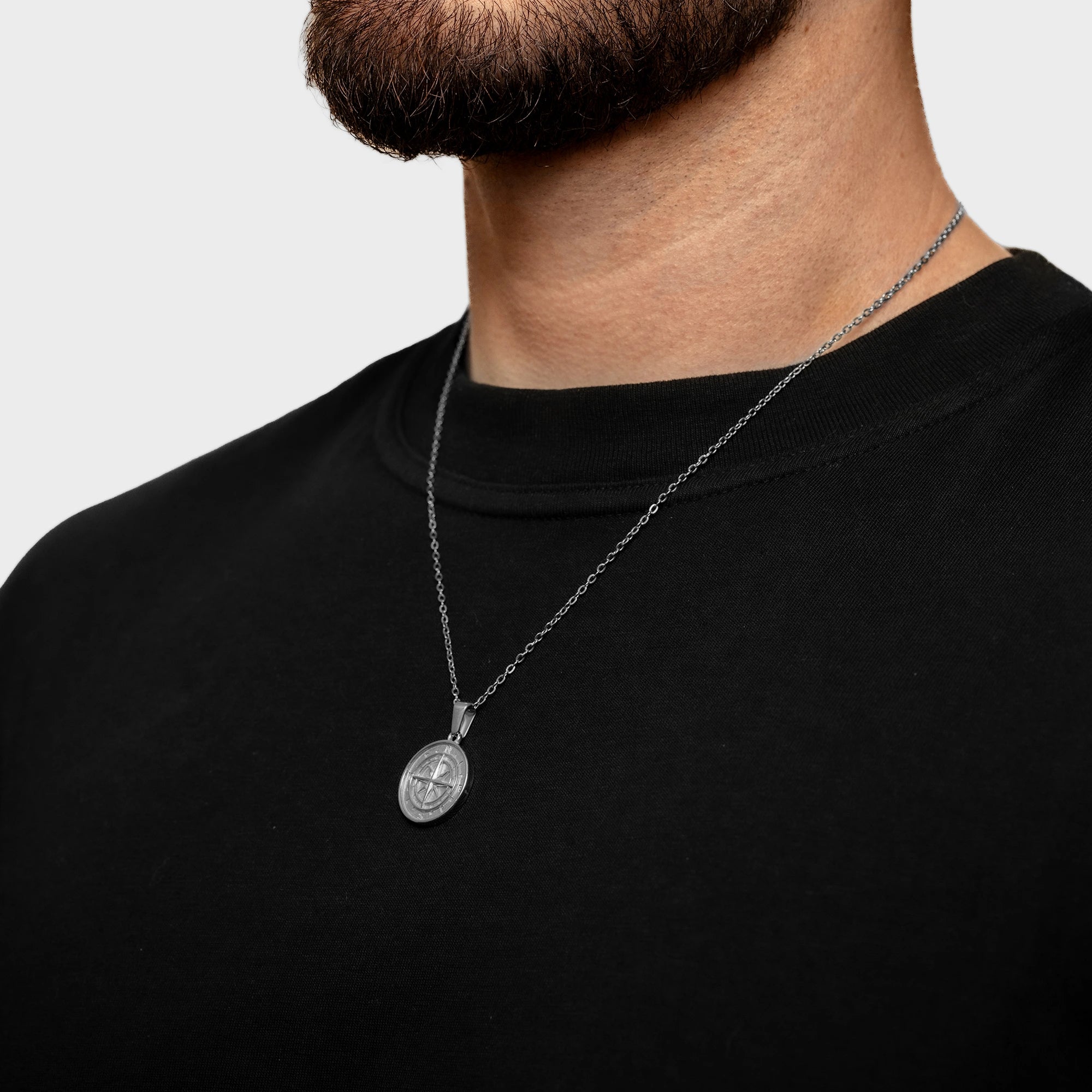 PANDANTIV - COMPASS (ARGINTIU)