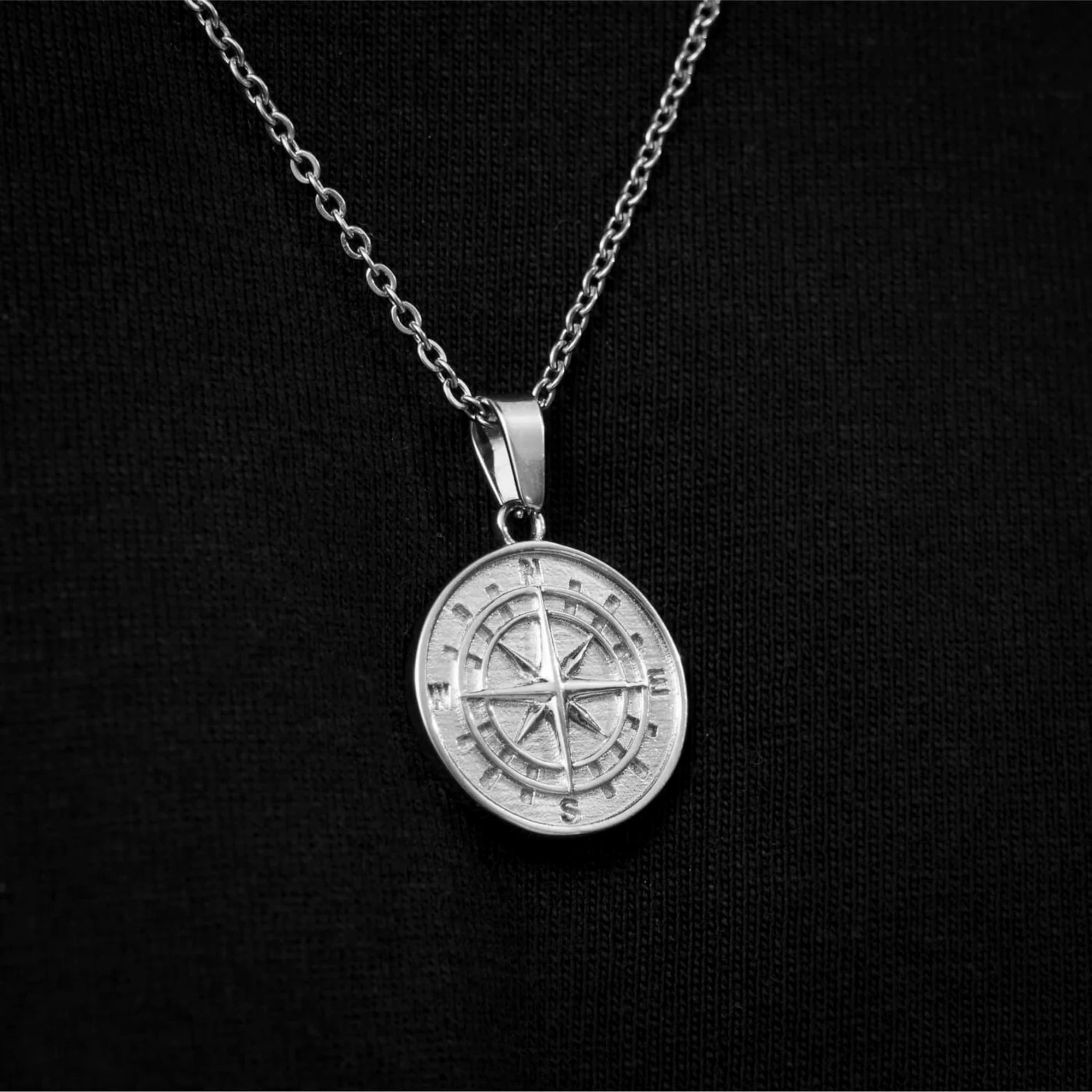 PANDANTIV - COMPASS (ARGINTIU)